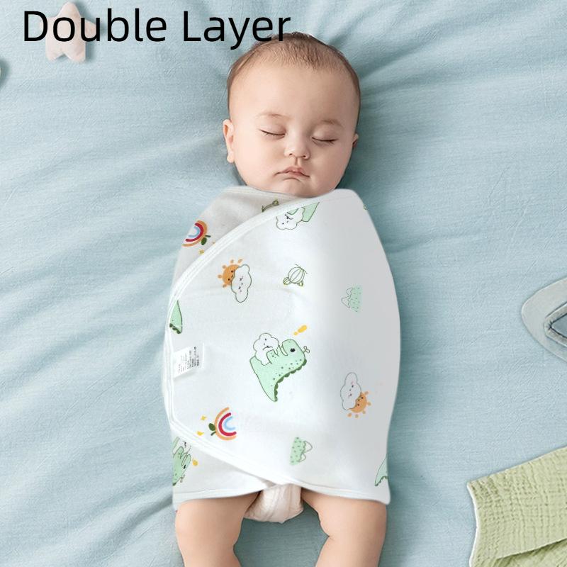 Baby Anti-scare Sleeping Bag Cotton Towel Baby Sleep Quietly Newborn Swaddling Towel Spring and Summer Thin Quilt Wrap