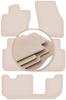 PREMIUM Beige Floor Mats For: Volkswagen Tiguan Allspace 7 Seats 2017-