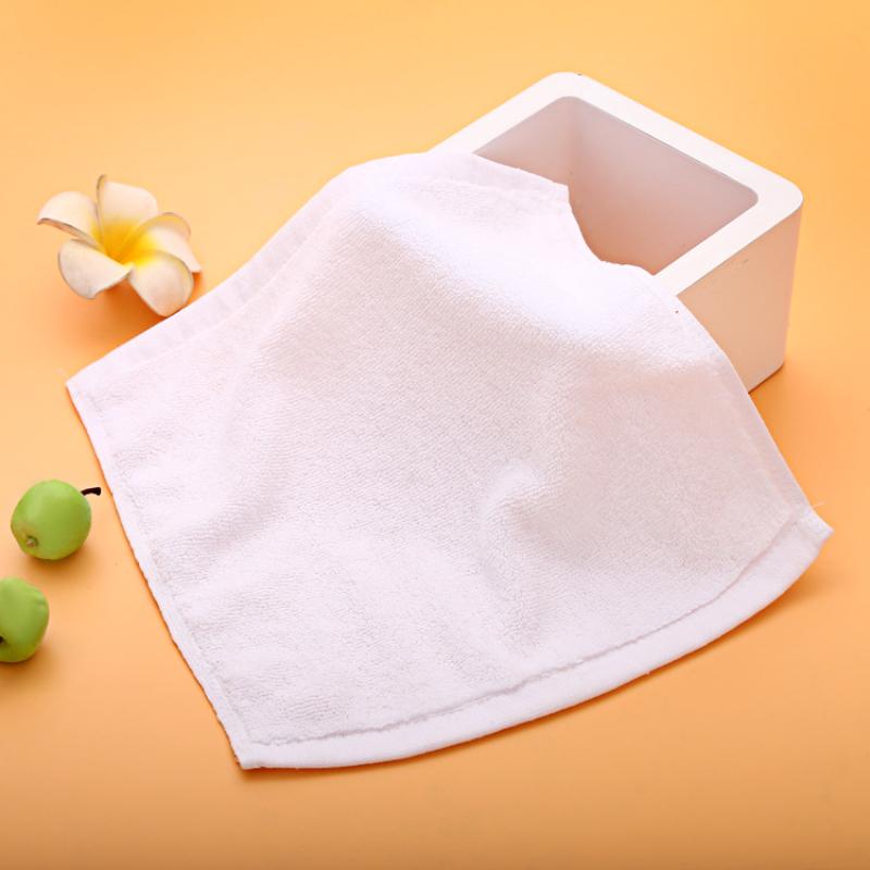 Basics White Cotton Square Towel 100% Cotton Face Towel 30 X 30cm, Soft Small Towel Handkerchief for Hand, Kitchen and Cleaning