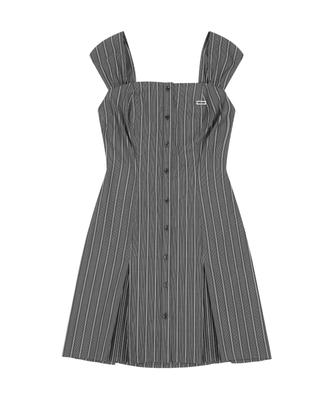 Ordinary Holiday Stripe Dress [Charcoal]