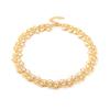 Vintage woven necklace court light luxury exquisite neck chain high sense ins wind gold niche design female collarbone chain