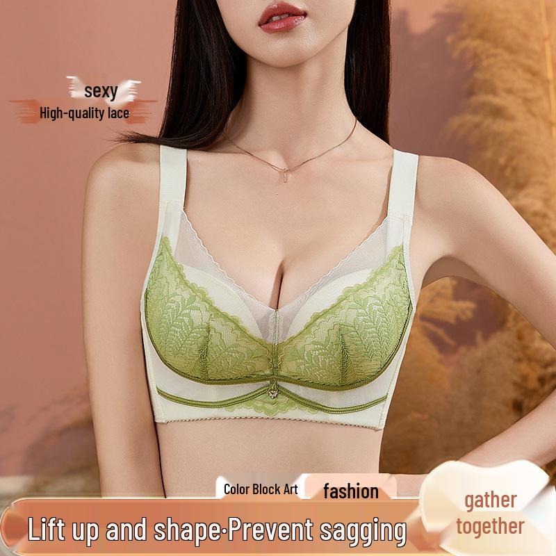 Cinema Uplift Bra: Push-Up, Anti-Sagging, Wire-Free, Side-Smoothing, Small Bust Enhancement, Red Lingerie