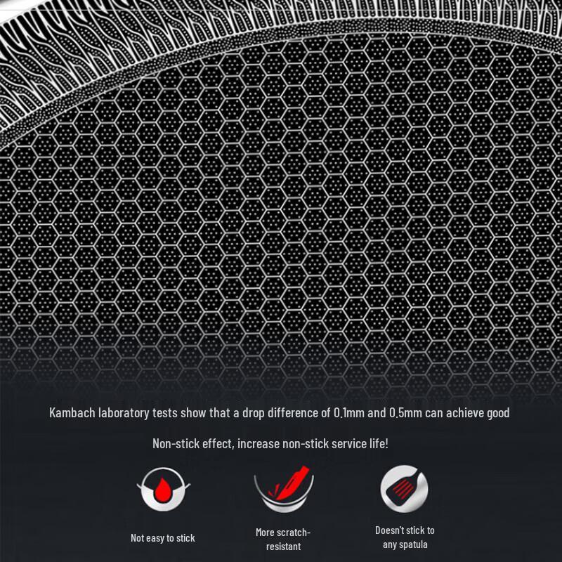 KOMBACH 304 Stainless Steel Honeycomb Wok Set