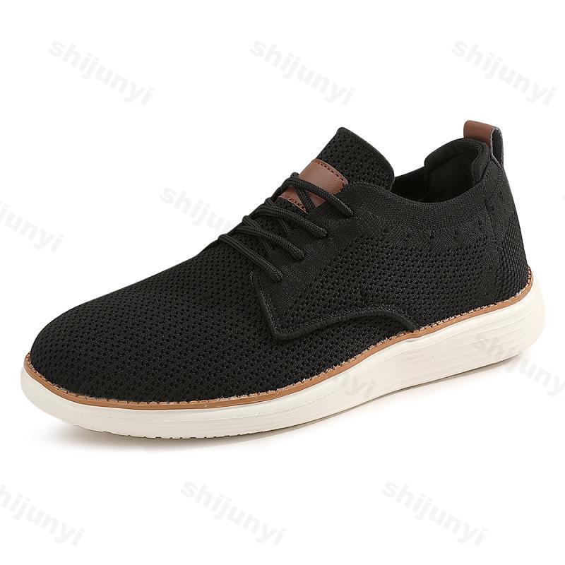 2026 Spring New Men's Fly Weave Design Breathable Casual Loafer Shoes Comfortable Shallow Mouth N Slip Fashi Trend Sneakers