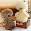 Schattige Eend Pluche Speelgoed Zacht Pluizig Krullend Knuffeldier Pop Comfortabel Sierkussen Voor Creatieve Verjaardag Kerstcadeau Kawaii