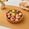 Imitation Rattan Fruit Basket, Round Rattan Tray, Steamed Bread Basket, Food Storage Basket, Eco-Friendly Kitchen Organizer, Farmhouse Home Decor