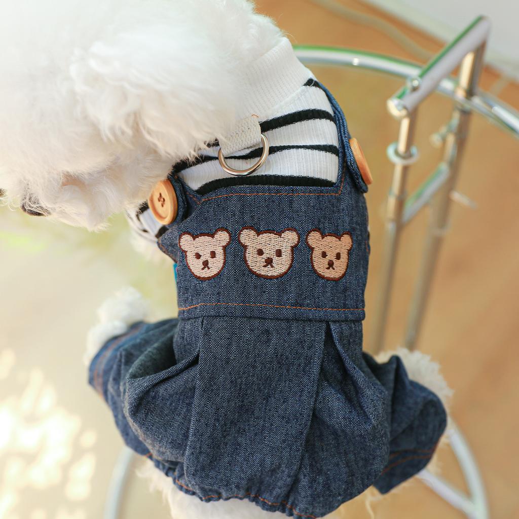 PETCIRCLE Pet Circle Dog Quad Pet Clothing Clothing Corduroy Good Friends Overalls Collection