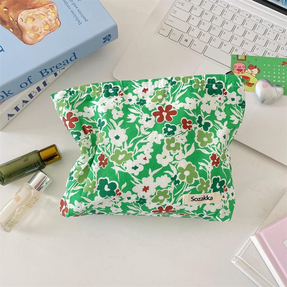 Large Capacity Skincare Products Pouch Floral Makeup Lipstick Storage Bag Cosmetic Bag  Travel