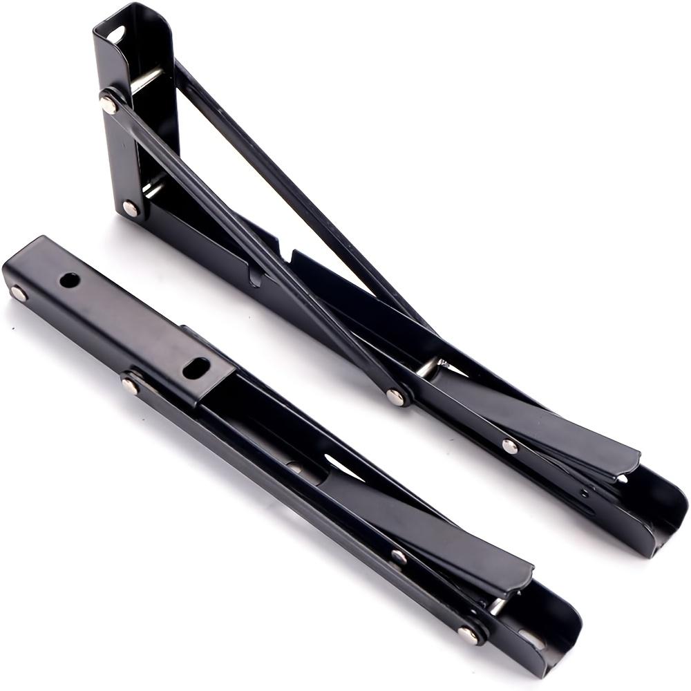 2-teilige Eisen-Klappstativhalterung, doppelt klappbare Scharnierhalterung zur Wandmontage, Tischaufbewahrungs- und Ausstellungsständer - mit vorgebohrten Löchern