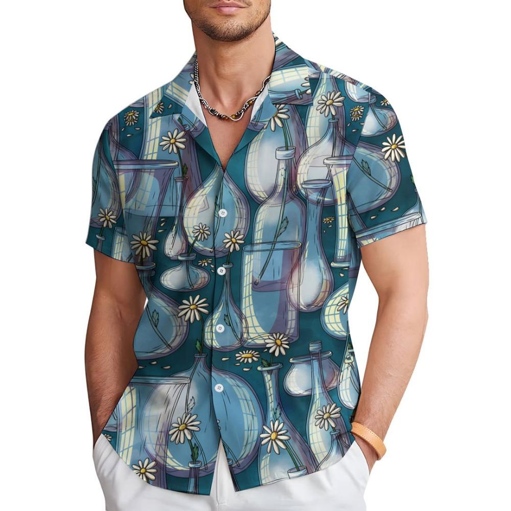 

Новая мужская многоцветная и многостильная повседневная рубашка с короткими рукавами и цветочным принтом в виде цветущей вишни с высокой четкостью печати XL