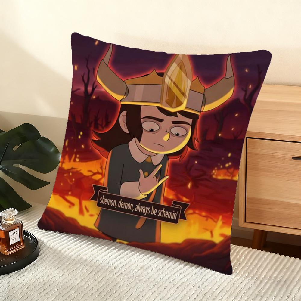 Cushion Cover Silky Short Plush Home Sofa Cushion Cover - Invisible Zipper Home Decoration Haunted-S Hotel