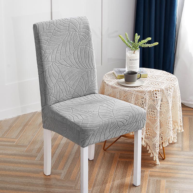 1/2/4/6 Stück Blätter Jacquard Stuhlbezug Spritzwassergeschützt Elastisch Esszimmerstuhlbezüge Küchen-Wohnzimmer-Stuhlschutz Überwürfe
