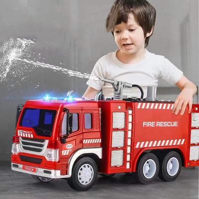 Büyük boy çocuk itfaiyeci oyuncak araba itfaiye kamyonu elektrikli oyuncak araba sprey su müzikli ışık eğitici oyuncak çocuklar için