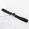 Adjustable PU Leather Belt Black Jeans Belt Fashion Women's Belts  for Jeans Dresses Decoration