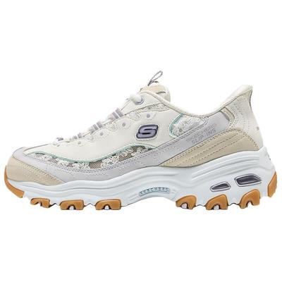DLites Comfortable Versatile Breathable Support Low-Top Dad Shoes Women Sneaker White Gray Purple 150726-WLV