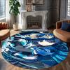 1pc Genshin Impact Wanderer1 Design Printed Area Round Carpet for Bedroom Living Room Home Decor Rugs Mat Non Slip Mat Rug for Bedside
