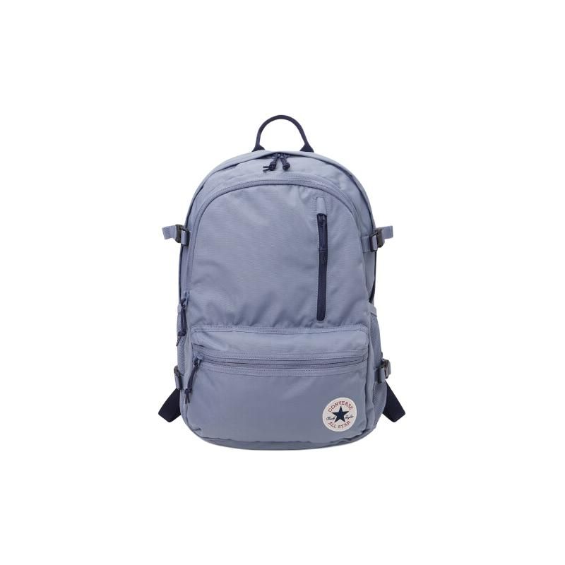 Converse Straight Edge Solid Color Multi-Pocket Zipper Backpack Unisex backpack Light-Purple 10021138-A12 Light Purple,Large