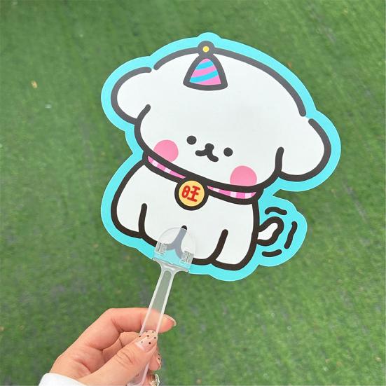 4Pcs Small Hand Fans Portable Summer Handheld Fan Cute Animal Manual Fan for Travel Commuting Outdoor Walking Fun Photo Prop