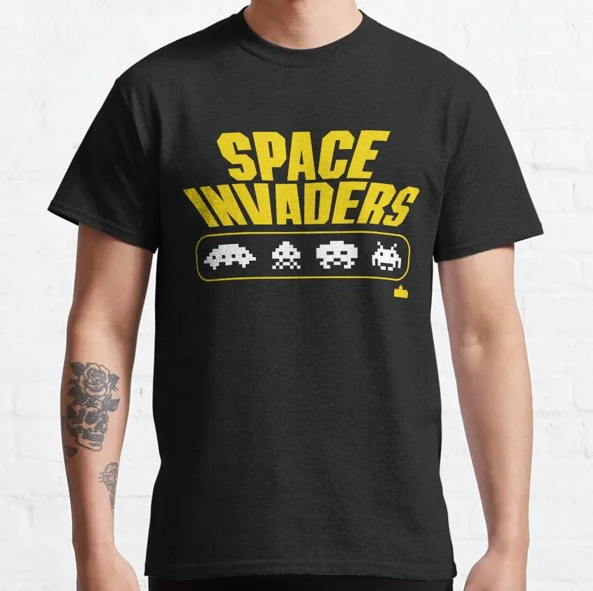 Arcade Space Invaders Video Game Retro Vintage T -Shirt for Arrivals Male Funny Top Tees 100% Cotton Novelty  Plus Size