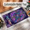 Birds Theme Crystal Velvet Floor Rug Personalized Custom Name Text Warm Carpet Home Decoration