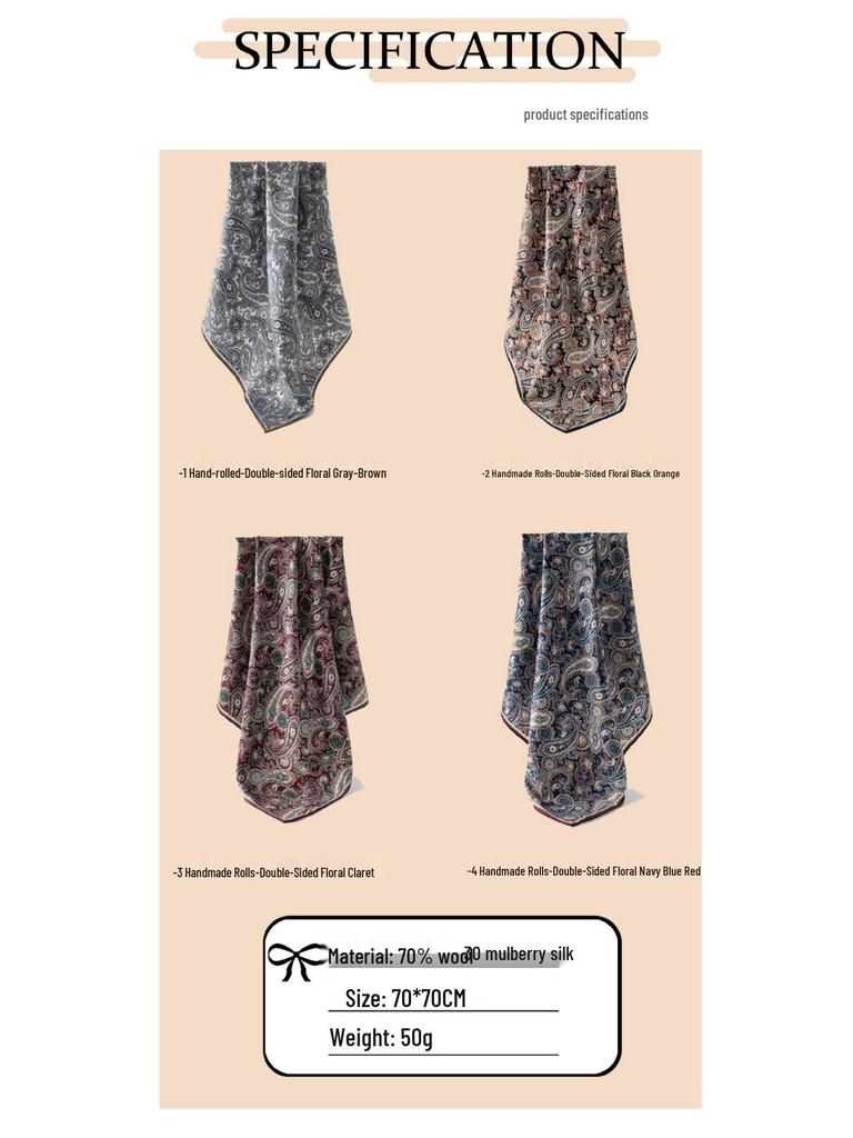 Elegant Dual-Sided Wool Scarf: Versatile Fashion Shawl for Ladies