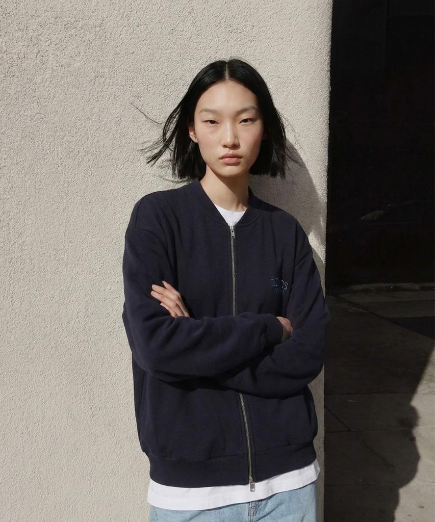 Kinds Compact Logo Sweat Blouson_Navy