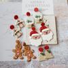 Assorted Christmas Theme Polymer Clay Earrings 3D Snow Globe Bell Holiday Drop Handmade Lightweight Festive Jewelry Set Santa