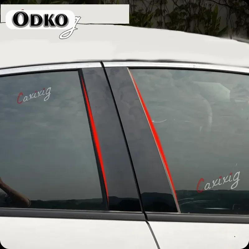 6Pcs Car Window Pillar Posts Door Trims Cover Glossy Black Stickers for Volkswagen Jetta embellecedores