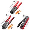 RJ45 Crimp Tool Pass Through Cat6 Crimping For Cat5 Cat5e Cat6 8P6P Connector Ethernet Crimper Ethernet Crimper