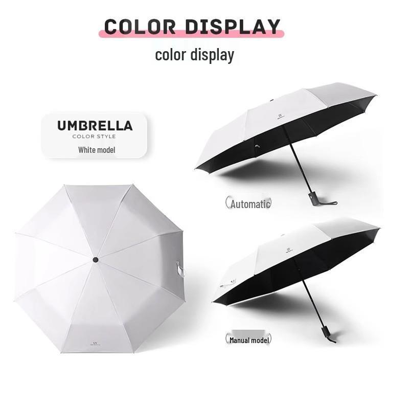 Vindtät Dubbelanvändning UV-skydd Parasoll: Svartlim Sol- eller Regnskärm, Kreativ Design för Män & Kvinnor, Studentvänlig Dubbelvikbar
