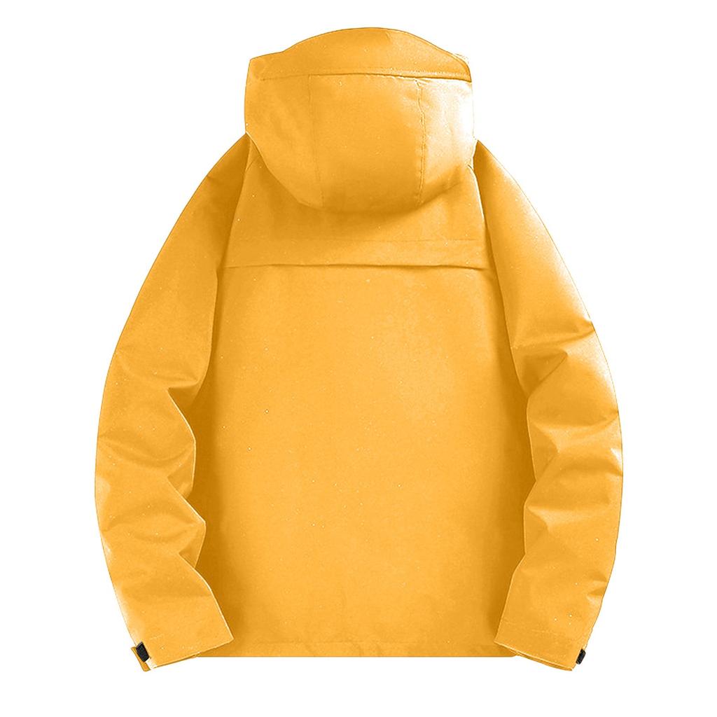 Men's Casual Sports Jacket Lightweight Hooded Hiking Golf Raincoats With Pockets