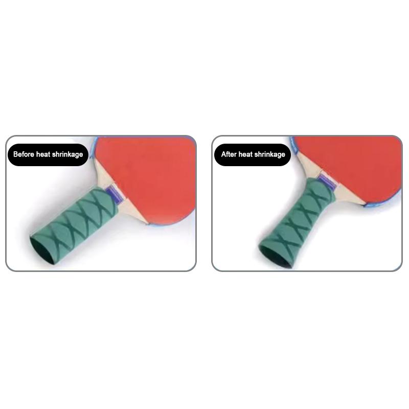 Table Tennis Racket Hand Tape Wrapped With Anti Slip Heat Shrink Handle Rubber Sleeve