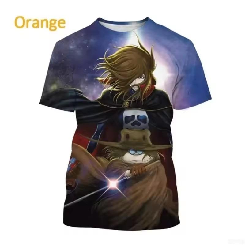 Summer T Shirts Fashion Casual Short Sleeve Anime Space Captain 3D Printed T-shirt Round Neck Short Sleeve Tops