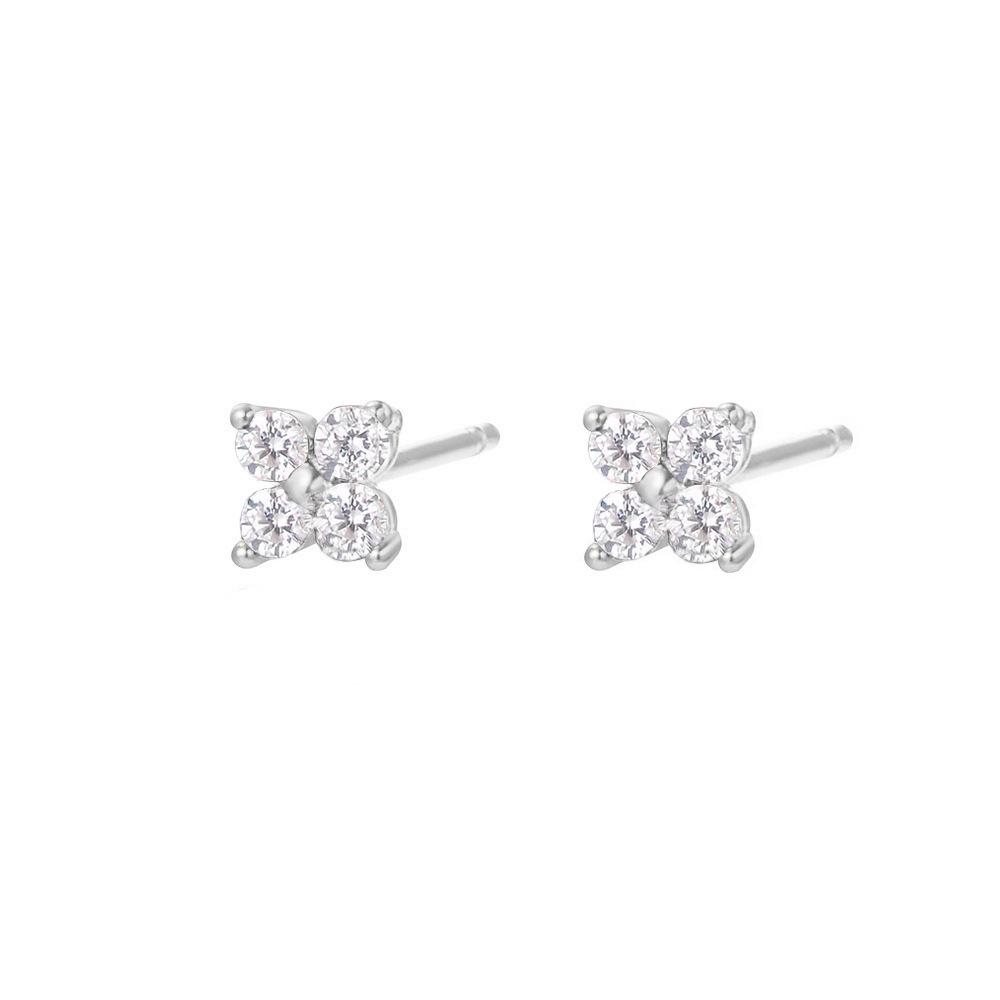 Orecchini a Clip Retro a Forma di Croce con Strass - Stile Ins Molto Venduto
