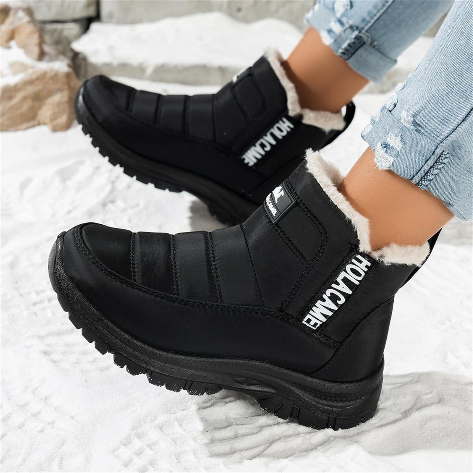 Winter Warm Thick-soled Fleece-lined Versatile Cotton Snow Boots For Outdoor Wear 37 2150₽