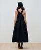 Mais Side Puff Nylon Overall Dress / Black