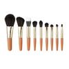 9-Piece Travel Makeup Brush Set with Pouch for Beginners - Includes Powder and Contour Brushes
