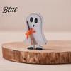 Tiered Tray Decorations Halloween Wooden Table Sign Cute Ghost Witch Hat Bat Freestanding Home Decor Ornament Rustic Farmhouse Tabletop Block