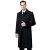 Cashmere Coat Men's Middle-aged and Elderly Woolen Coat Winter Knee-length Men's Wool Windbreaker Thickened Warm Top