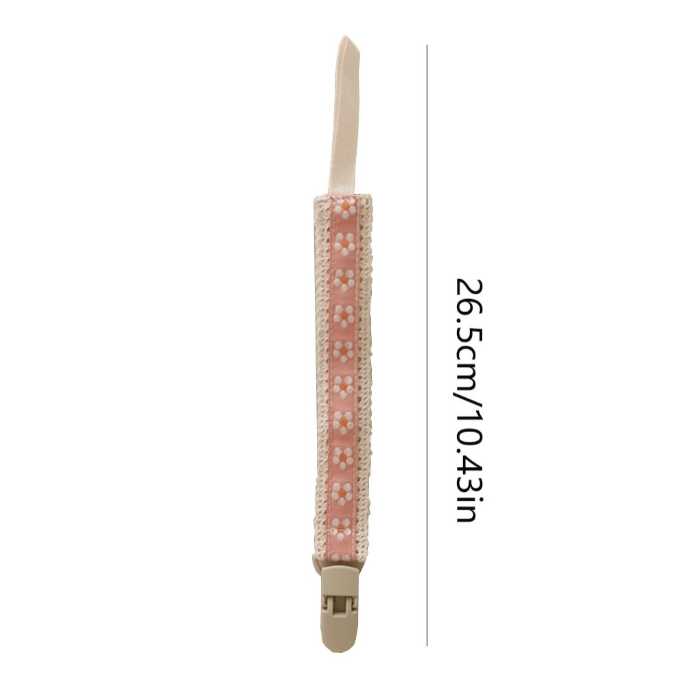 Ethnic Style Baby Cloth Pacifier Chain Embroidery Floral Adjustable Soother Holder Teether Toys Straps Dummy Clips