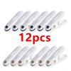12pcs Mixed-color household seamless clips - clothes hangers - sock and towel clips - snack clips - office clips