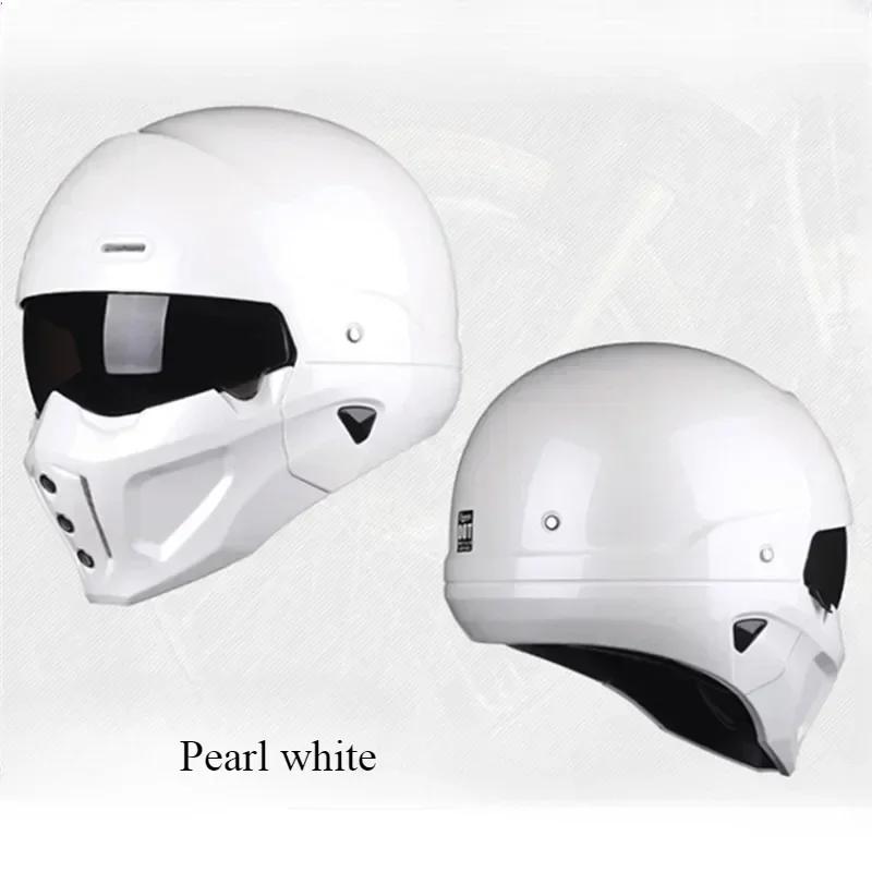 

Новый съемный шлем для мотоцикла и велосипеда матовый Самурай Черный перламутровый белый XL жемчужина белый