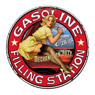 KCS080 14x14cm VINTAGE Texaco Girl Αυτοκόλλητο αυτοκινήτου βενζινοκίνητο πρατήριο βενζίνης Αυτοκόλλητο από PVC Χαλκομανίες αδιάβροχο αυτοκόλλητο στο πίσω παράθυρο αμαξώματος αυτοκινήτου