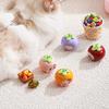 4Pcs Portable Pet Hair Keychain Creative Dog Fur Storage Pendant  for Dog Cat Hair and Ashes
