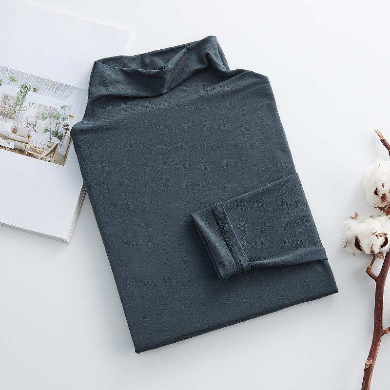 

Women s 2023 Autumn High Collar Modal Long-Sleeve Slim Fit Top L