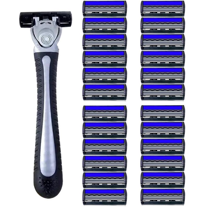 3-layer Shaver sackPremium Stainless Steel Safety Razor with Replaceable Blades - Smooth and Comfortable Shave