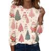 Long Sleeve Shirts For Women Cute Print Graphic Tees Blouses Casual Plus Size Basic Tops Pullover