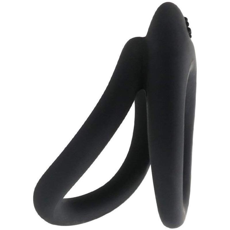 2-in-1 Silicone Cock Ring Harder Erection Penis Ring Ejaculation Delay Sex Toy for Men and Couples