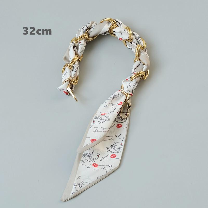 New Fashion Spring Winter Woman Handbag Accessory Part Chains Detachable Replacement Red Dot Silk Cute Strap Women DIY Chain