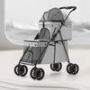 Portable Double Layer Pet Cart Lightweight Foldable Dog Cat Bags Small Pet Outdoor Cart Breathable Pet Dog Carriers Supplies
